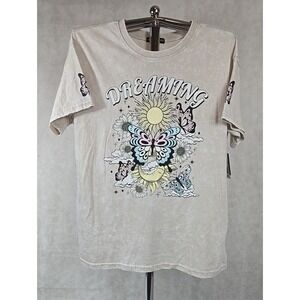 Harper‎ & Ivy Womens Size Medium Graphic Shirt Butterfly Print Boyfriend Fit NEW